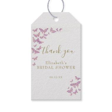 Purple Butterfly Boho Chic Bridal Shower Thank You Gift Tags