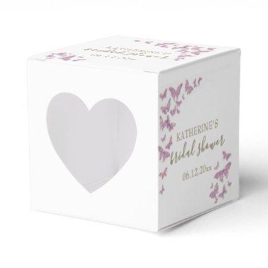 Purple Butterfly Gold Boho  Custom Favor Boxes