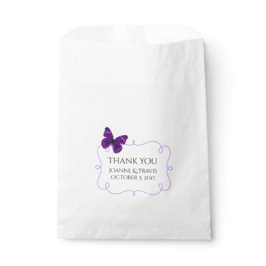 Purple Butterfly Wedding Favor Bag