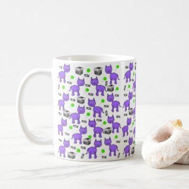 Purple Cats Meow Mug