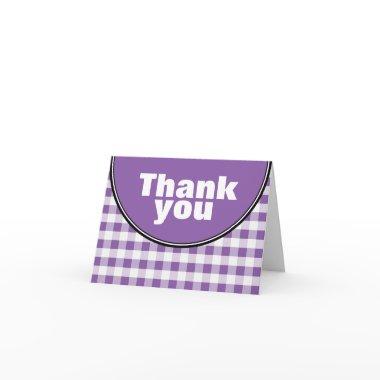 Purple Circle Gingham custom Thank You