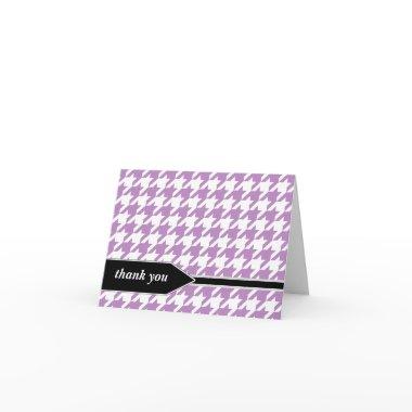 Purple Classy Houndstooth Thank You
