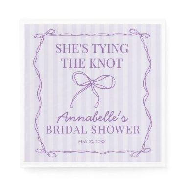 Purple Coquette Bow  Table Decor Napkins