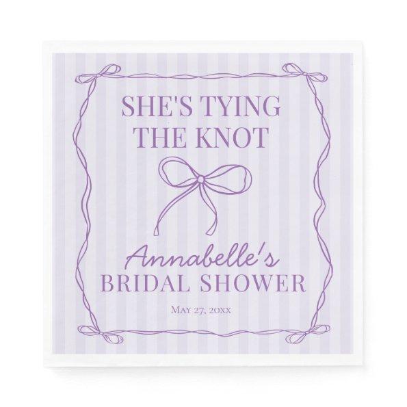 Purple Coquette Bow  Table Decor Napkins