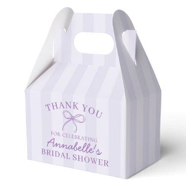 Purple Coquette Bow Pastel  Dessert Favor Boxes