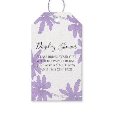 Purple Daisies Display Bridal Shower Gift Tags