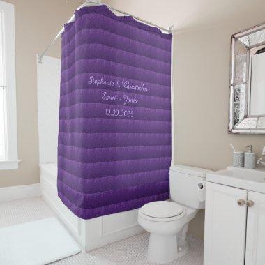 Purple Dolls Shower Curtain Wedding Names and Date