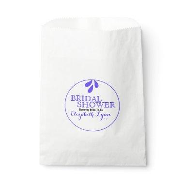 Purple Doodle and Circle Bridal Shower Favor Bag