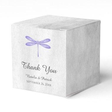 Purple Dragonfly Wedding Favor Boxes