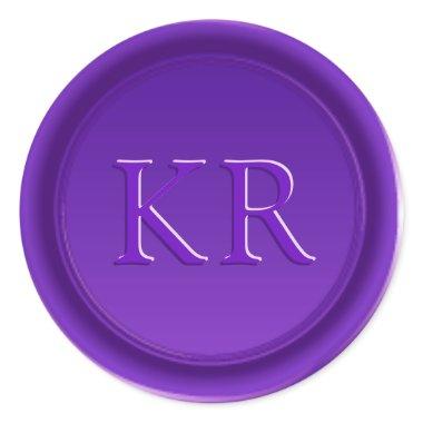 Purple Elegant Monogram Wax Seal