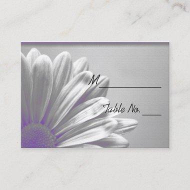 Purple Floral Highlights Wedding Place Invitations