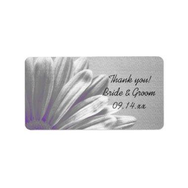 Purple Floral Highlights Wedding Thank You Tags