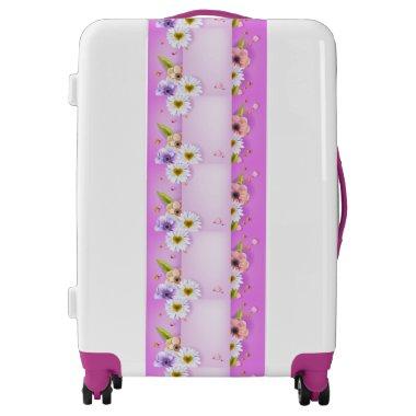 Purple Floral Luggage