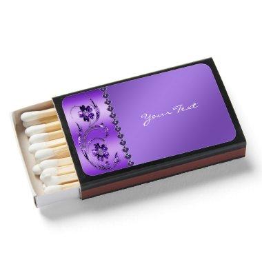 Purple Floral Matchboxes