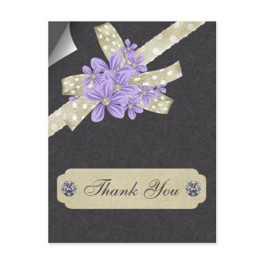 purple floral thank you postInvitations