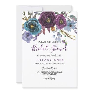 Purple Floral Watercolor Elegant