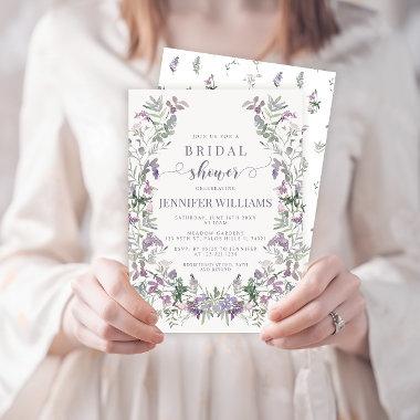 Purple floral wreath bohemian