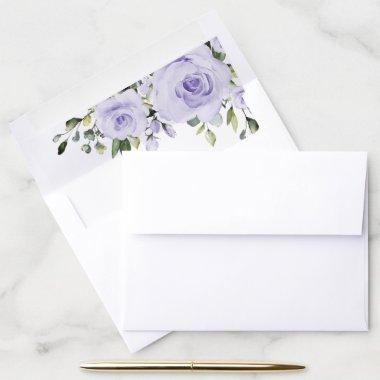 Purple Flowers, Lilac Flowers, Boho, Bridal Shower Envelope Liner