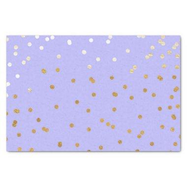 Purple & Gold Confetti Dots Modern Glamour Glam Tissue Paper