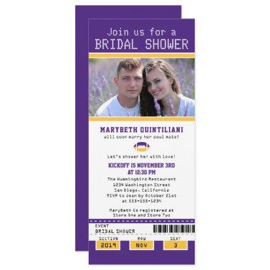 Purple Gold Football Ticket