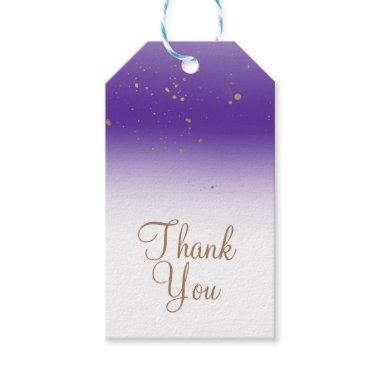 Purple & Gold Modern Glam  Party Gift Tags