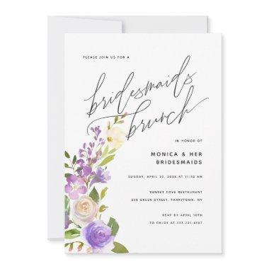Purple Greenery Floral Bridesmaids Brunch Party