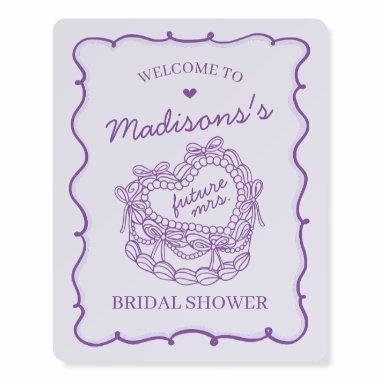 Purple Heart Coquette Cake  Welcome Foam Board