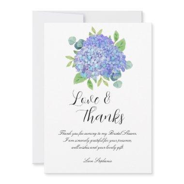 Purple Hydrangea Botanical  Thank You