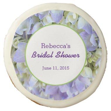Purple Hydrangeas Personalized  Sugar Cookie