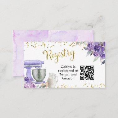 Purple Kitchen Bridal Shower Registry Invitations