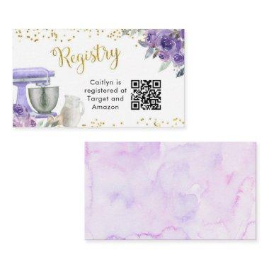 Purple Kitchen Bridal Shower Registry Invitations