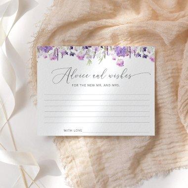 Purple lavender bridal advice and wishes Invitations