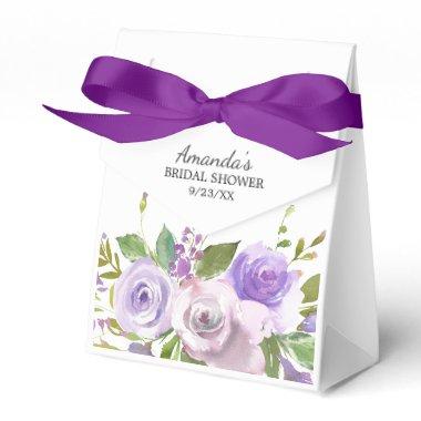 Purple Lavender Flowers Bridal Shower Favor Box