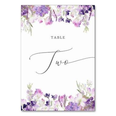 Purple lavender Two Table Number