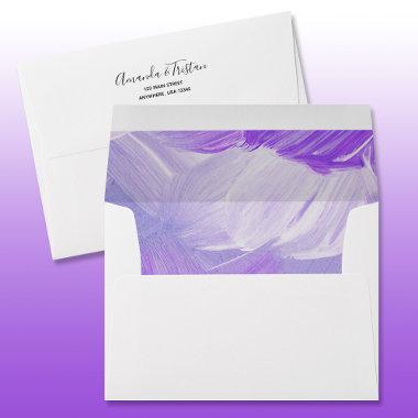 Purple Lined Envelope