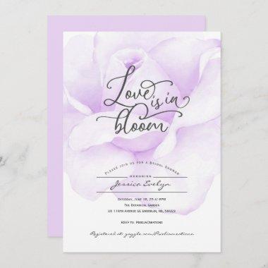 Purple live in bloom, Bridal shower Invitations