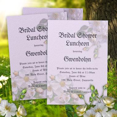 Purple Medieval Bridal Shower Luncheon Invitations