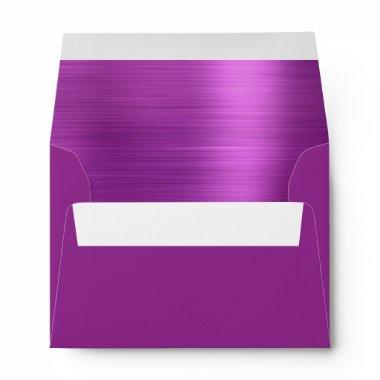 Purple Metallic Wedding Sweet 16 Envelope