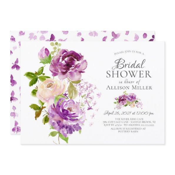 Purple Peonies Floral