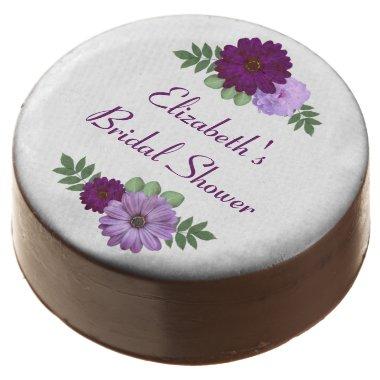 Purple Peony Floral Bridal Shower Chocolate Covered Oreo