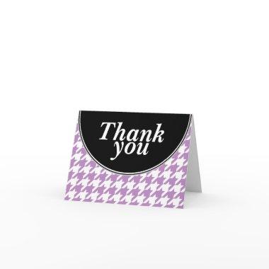 Purple Personalized Houndstooth Thank You