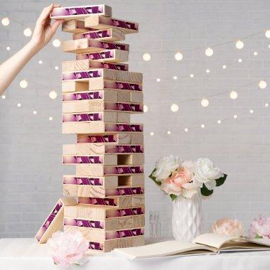 Purple Perspective Gradient Color Fill Drawing Topple Tower