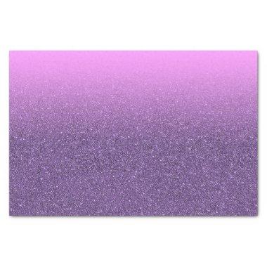 Purple pink glitter gradient girly tissue paper