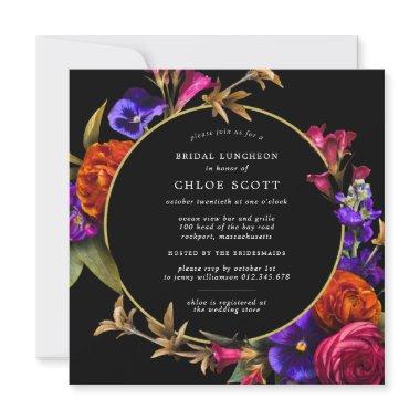 Purple Pink Orange Floral Bridal Luncheon Invitati Invitations