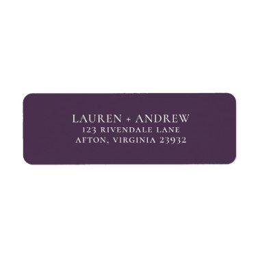 Purple Plum Minimalist Return Address Label