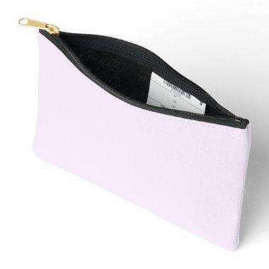 Purple Rose Soft Pale White Pastel Solid Color Accessory Pouch