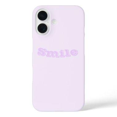 Purple Rose Soft Pale White Pastel Solid Color iPhone 16 Case