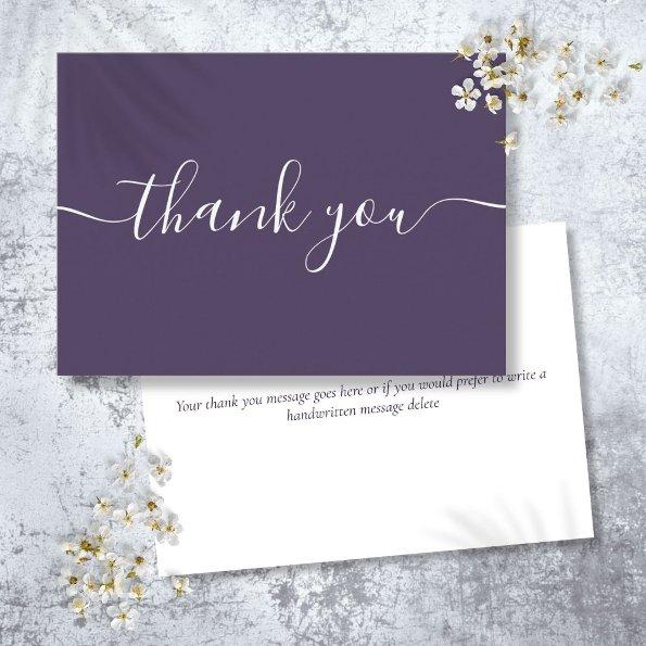Purple Simple Modern Elegant Script Thank You