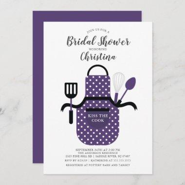 Purple Stock the Kitchen Bridal Shower Invitations