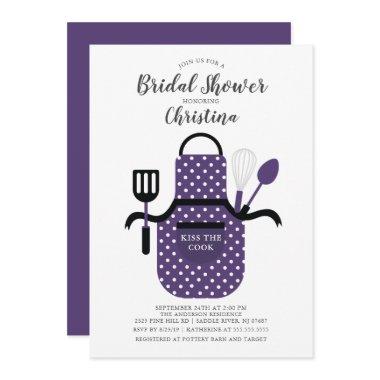 Purple Stock the Kitchen Bridal Shower Invitations